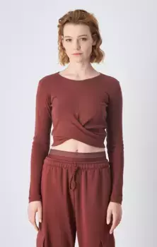 Рубашка Champion с длинными рукавами "Crewneck Croptop T-Shirt", цвет Hch