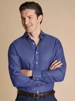 Рубашка Charles Tyrwhitt Cotton Slim Fit Cutaway Collar, цвет cobalt blue