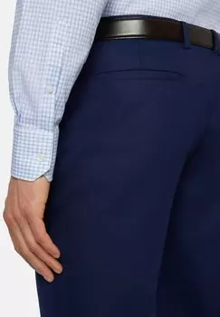 Рубашка Check Dobby Napoli Collar Slim Fit Boggi Milano, светло-голубая