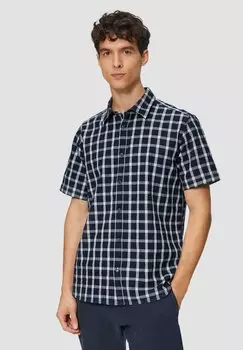 Рубашка CHECKERED SHORT-SLEEVED s.Oliver, темно-синий