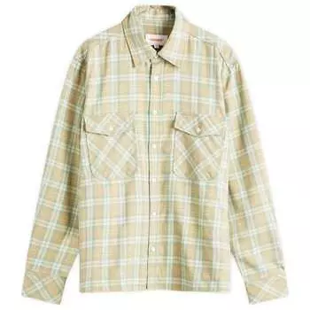 Рубашка Checks Downtown Flannel Overshirt, цвет Seafoam & Rust