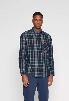 Рубашка ЧЕК Tommy Jeans, темный ночной темно-синий