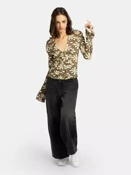 Рубашка через луг Free People, зеленый