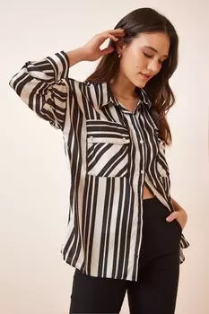 Рубашка - Черная - Oversize Happiness stanbul, черный