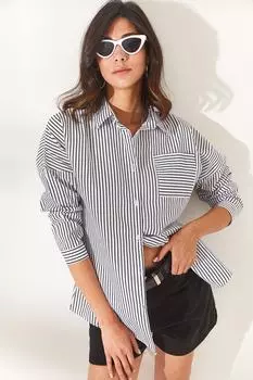 Рубашка - Черная - Oversize Olalook, черный