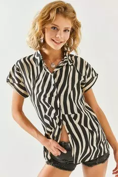 Рубашка – черная – стандартного кроя Olalook, черный