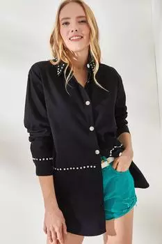 Рубашка – черная – стандартного кроя Olalook, черный