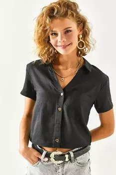 Рубашка – черная – стандартного кроя Olalook, черный