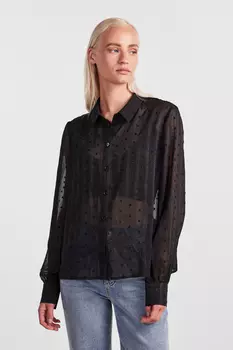 Рубашка – черная – стандартного кроя PIECES, черный