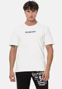 Рубашка CIPO & BAXX, натуральный белый