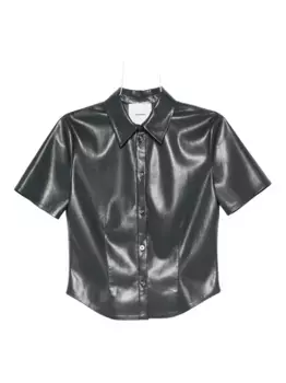 Рубашка Clare с короткими рукавами Nanushka, синий