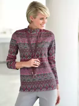 Рубашка Classic Basics с длинными рукавами "Shirt", цвет Schilf-Altros-Bedruckt