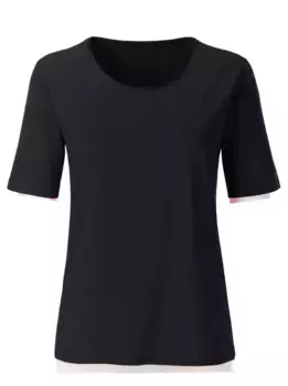 Рубашка Classic Basics с круглым вырезом "Рубашка" Casual Looks, черный