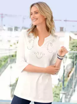 Рубашка Classic Basics с рукавом 3/4 "Shirt", цвет Ecru