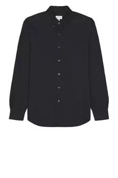 Рубашка Club Monaco Oxford Solid Long Sleeve, черный