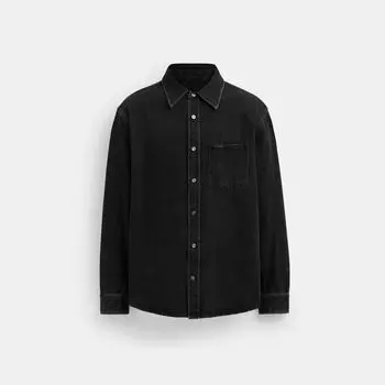 Рубашка Coach Black Denim Shirt, черный