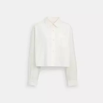 Рубашка Coach Cropped Poplin Shirt, белый