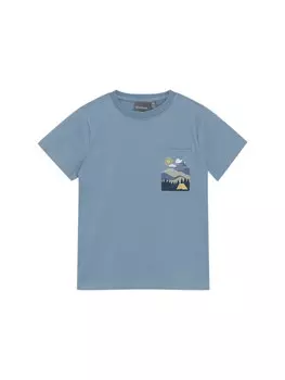 Рубашка COLOR KIDS COT-shirt mit Backprint, синий
