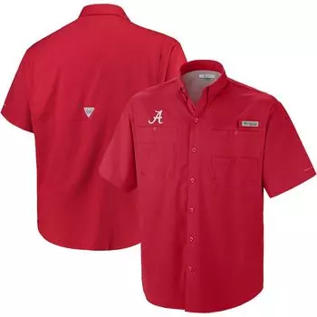 Рубашка Columbia Alabama Crimson Tide, малиновый