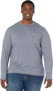 Рубашка Columbia Big & Tall Tech TrailLong Sleeve Crew II, цвет Collegiate Navy Heather