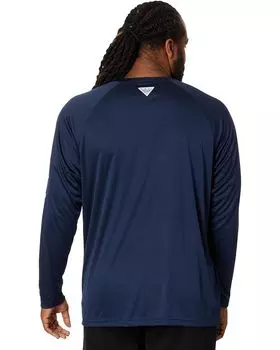 Рубашка Columbia Big & Tall Terminal Tackle L/S Shirt, цвет Collegiate Navy/White Logo