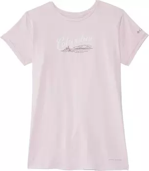 Рубашка Columbia Kids Mission Peak Short Sleeve Graphic Shirt, цвет Pink Dawn/Scripted Scene