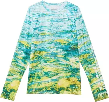 Рубашка Columbia Kids Super Terminal Tackle Long Sleeve Shirt, цвет Gulf Stream Deepsea Fade