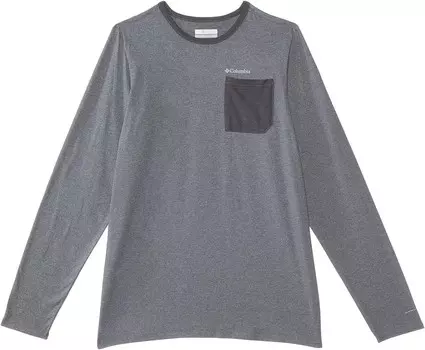 Рубашка Columbia Kids Tech Trail Long Sleeve Shirt, цвет City Grey/Shark
