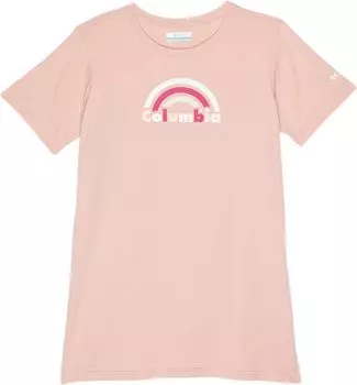 Рубашка Columbia Mission LakeShort Sleeve Graphic Shirt, цвет Faux Pink Brand Rainbow