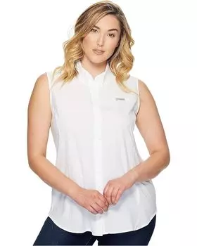 Рубашка Columbia Plus Size Tamiami Sleeveless, белый