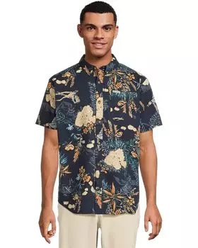 Рубашка Columbia Rapid Rivers Printed Short Sleeve Shirt, цвет Collegiate Navy Outbacked