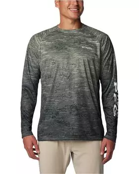 Рубашка Columbia Super Terminal Tackle Long Sleeve, цвет Cypress/Digiscale Fade
