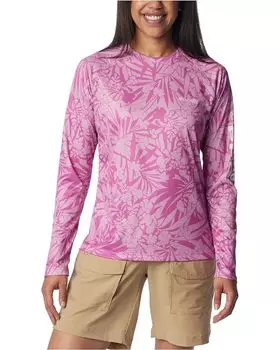 Рубашка Columbia Super Tidal Tee Long Sleeve, цвет Bright Lavender Tropictones
