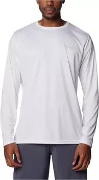 Рубашка Columbia Terminal Tackle PFG Fish Long Sleeve Shirt, цвет White/Bright Nectar Mid Atlantic