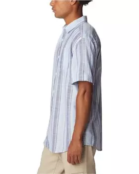 Рубашка Columbia Under Exposure Yarn-Dye Short Sleeve Shirt, цвет Purple Lotus Blocky Stripe