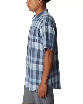 Рубашка Columbia Under Exposure Yarn-Dye Short Sleeve Shirt, цвет Jet Stream Buffalo