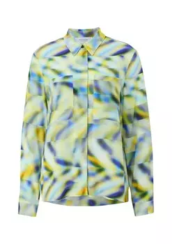 Рубашка comma casual identity Blouse, цвет royal blue/light blue