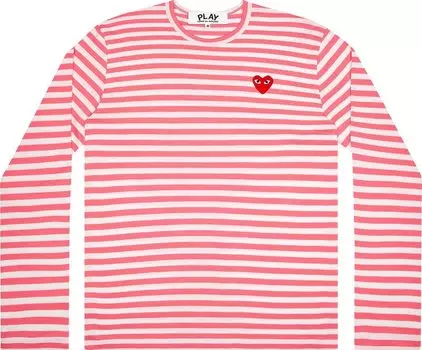 Рубашка Comme des Garons PLAY Pastelle Striped Long-Sleeve Shirt 'Pink', розовый