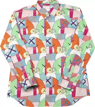 Рубашка Comme des Garçons SHIRT x KAWS Classic Printed Shirt Print H 'Multicolor', разноцветный
