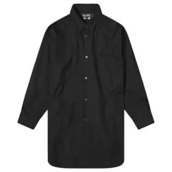 Рубашка Comme Des Garons Black Satin Blend Panel Shirt, черный