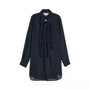 Рубашка Comme des Garons Georgette Shirt Navy, синий