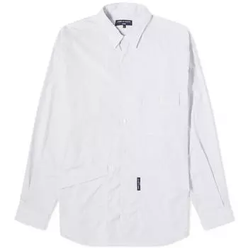 Рубашка Comme Des Garons Homme Stripe Multi Pocket Shirt, цвет White & Navy