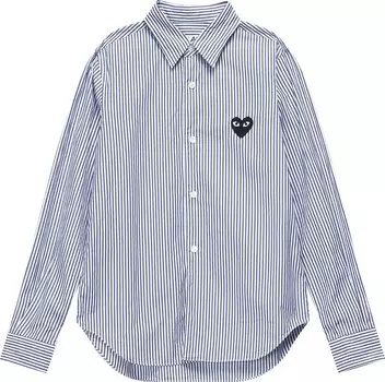 Рубашка Comme des Garons PLAY Stripe Woven Shirt 'Blue', синий
