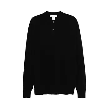 Рубашка Comme des Garons SHIRT Long-Sleeve Knit Polo Black, черный
