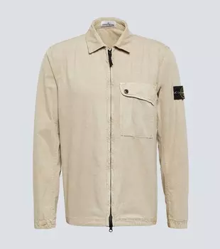 Рубашка compass из хлопковой парусины Stone Island, бежевый