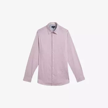 Рубашка Conifur стандартного кроя из хлопка стрейч Ted Baker, розовый