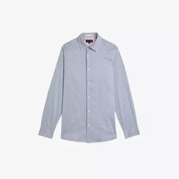 Рубашка Conifur стандартного кроя из хлопка стрейч Ted Baker, синий