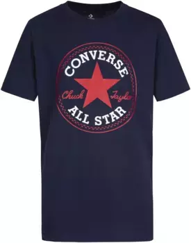 Рубашка Converse с короткими рукавами "детская", цвет Obsidian/Enamel Red