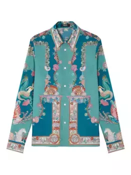 Рубашка Coral Theatre VERSACE, синий