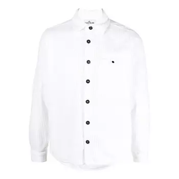 Рубашка cord overshirt 'white' Stone Island, белый